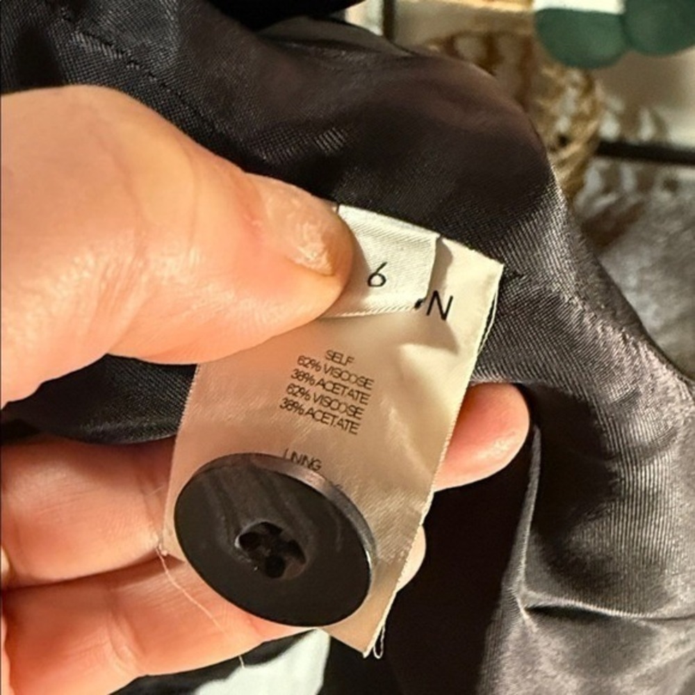 Thakoon Jacket luxury fabric basics black White Dot detail 6 oversize blazer 6 M - Picture 8 of 11